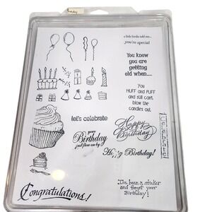 Mixed Brands Clear Photopolymer Happy Birthday Unmounted‎ Stamp Lot Assorted Set